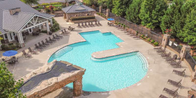 Swimming pool at apartments in Burlington, North Carolina