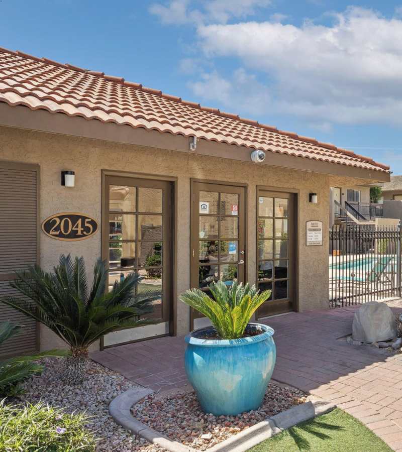 Entrance of the apartment at Raystone Apartments in Phoenix, Arizona