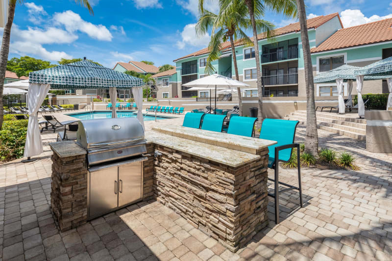 Outdoor BBQ at The EnV in Hollywood, Florida