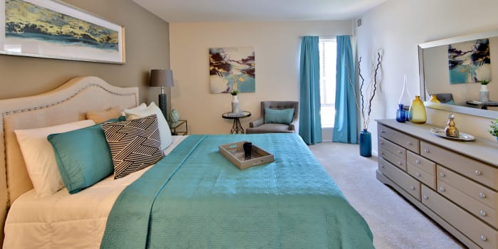 Beautiful bedroom at apartments in Randallstown, Maryland