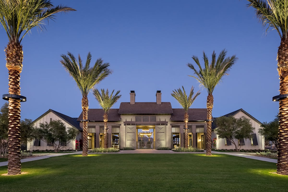 Beautiful landscaping outside the pool entrance at BB Living at Union Park in Phoenix, Arizona