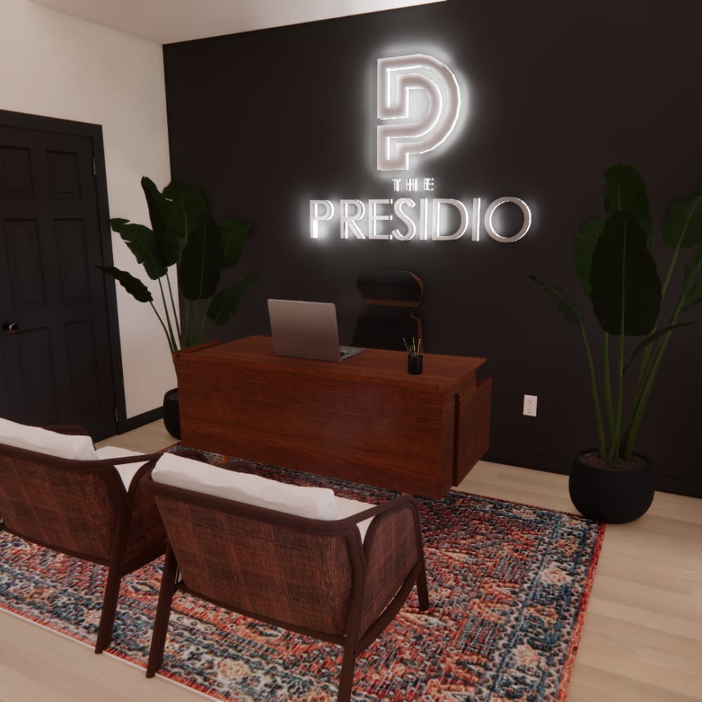 Office area at The Presidio in Pensacola, Florida