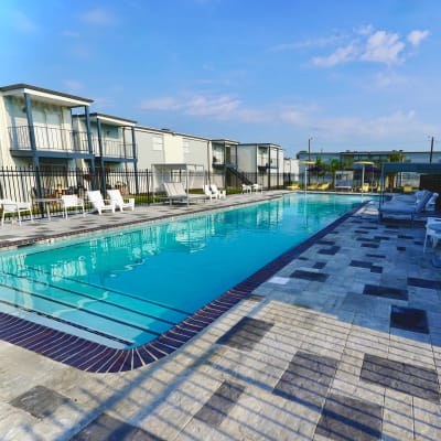 Beautiful poolview at Summerfield Apartment Homes in Harvey, Louisiana