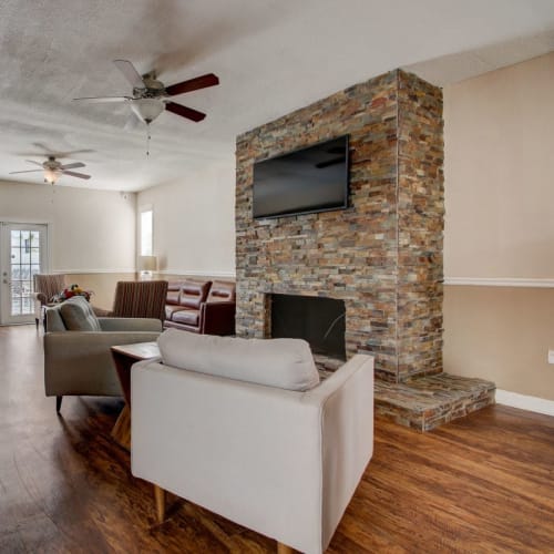 Inside the clubhouse at Derby Park Apartments in Daytona Beach, Florida