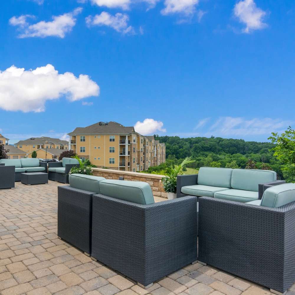 Community club house lounge at The Apartments at Goose Creek in Fishersville, Virginia