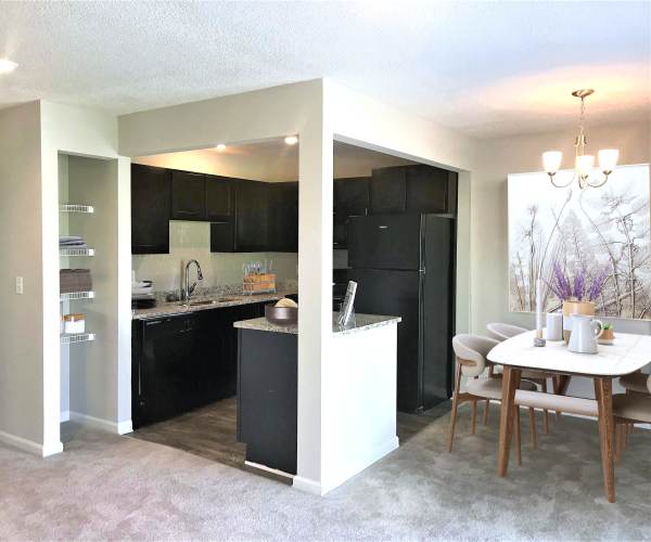 Kitchen at Midtown Square Chattanooga Apartments in Chattanooga, Tennessee.