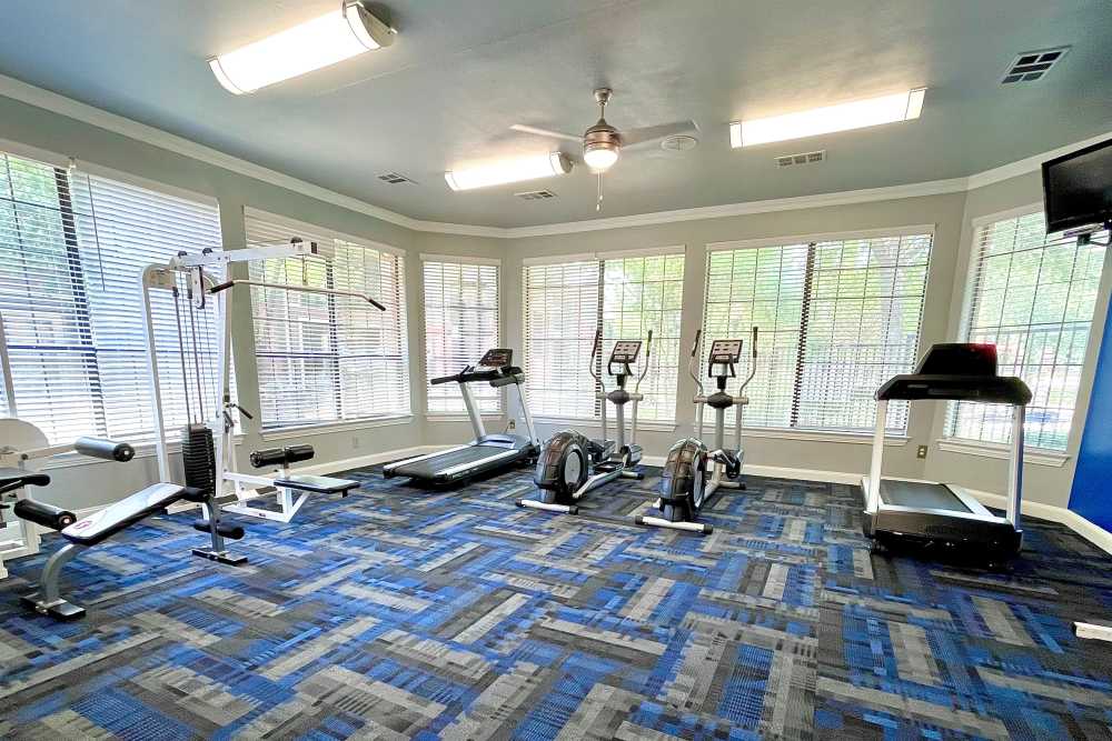 Modern Fitness Center at The Abbey at Hightower in North Richland Hills, Texas