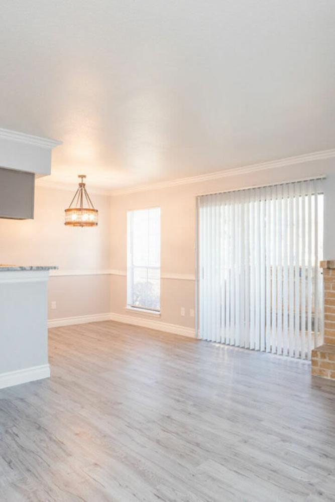 Wood-style flooring at Ridge Point in Houston, Texas