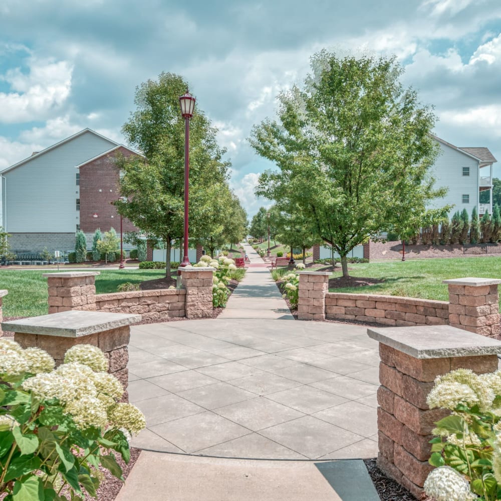 Beautiful courtyard at Chatham Commons, Cranberry Township, Pennsylvania