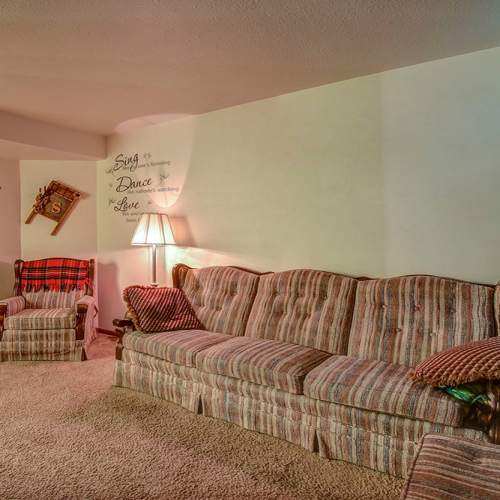 Living room at Yellowbud Place in Moorefield, West Virginia