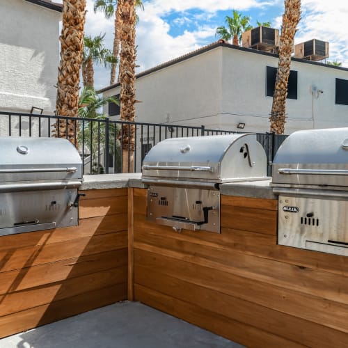 Outdoor grills at Tides on Palm in Las Vegas, Nevada