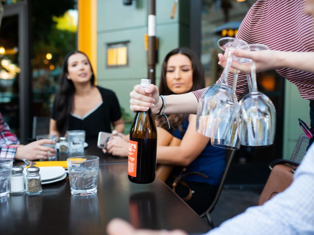 Residents out for drinks near San Posada in Mesa, Arizona