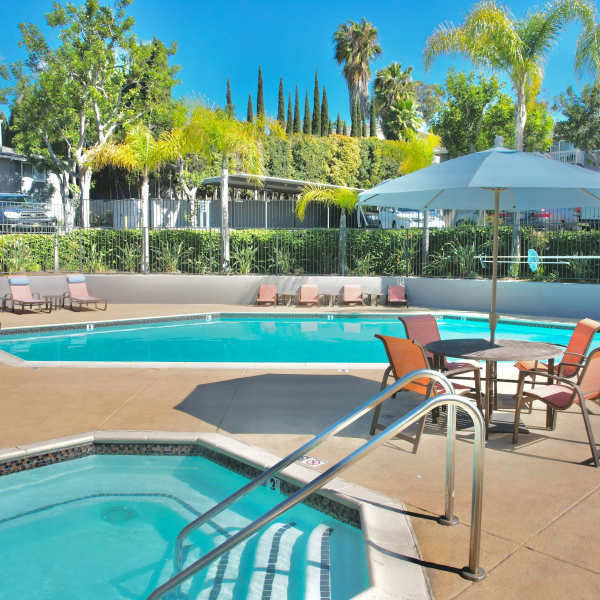 Swimming pool at Hillside Terrace Apartments in Lemon Grove, California 