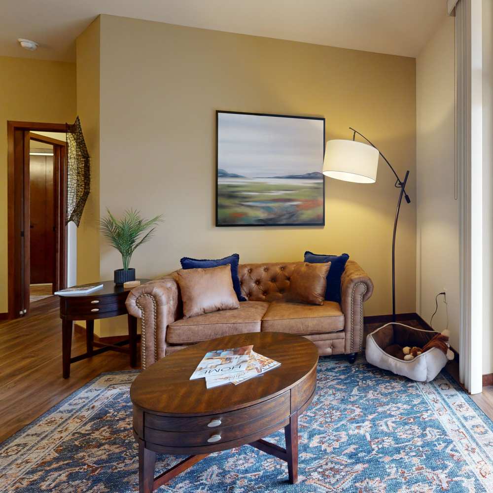 Living room at The Tuscany On Pleasant View in Madison, Wisconsin