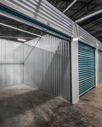 Interior of storage unit at Riverfront Self Storage in New Orleans, Louisiana