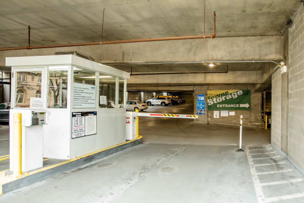 The parking-garage entrance to Towne Storage -  State Street in Salt Lake City, Utah