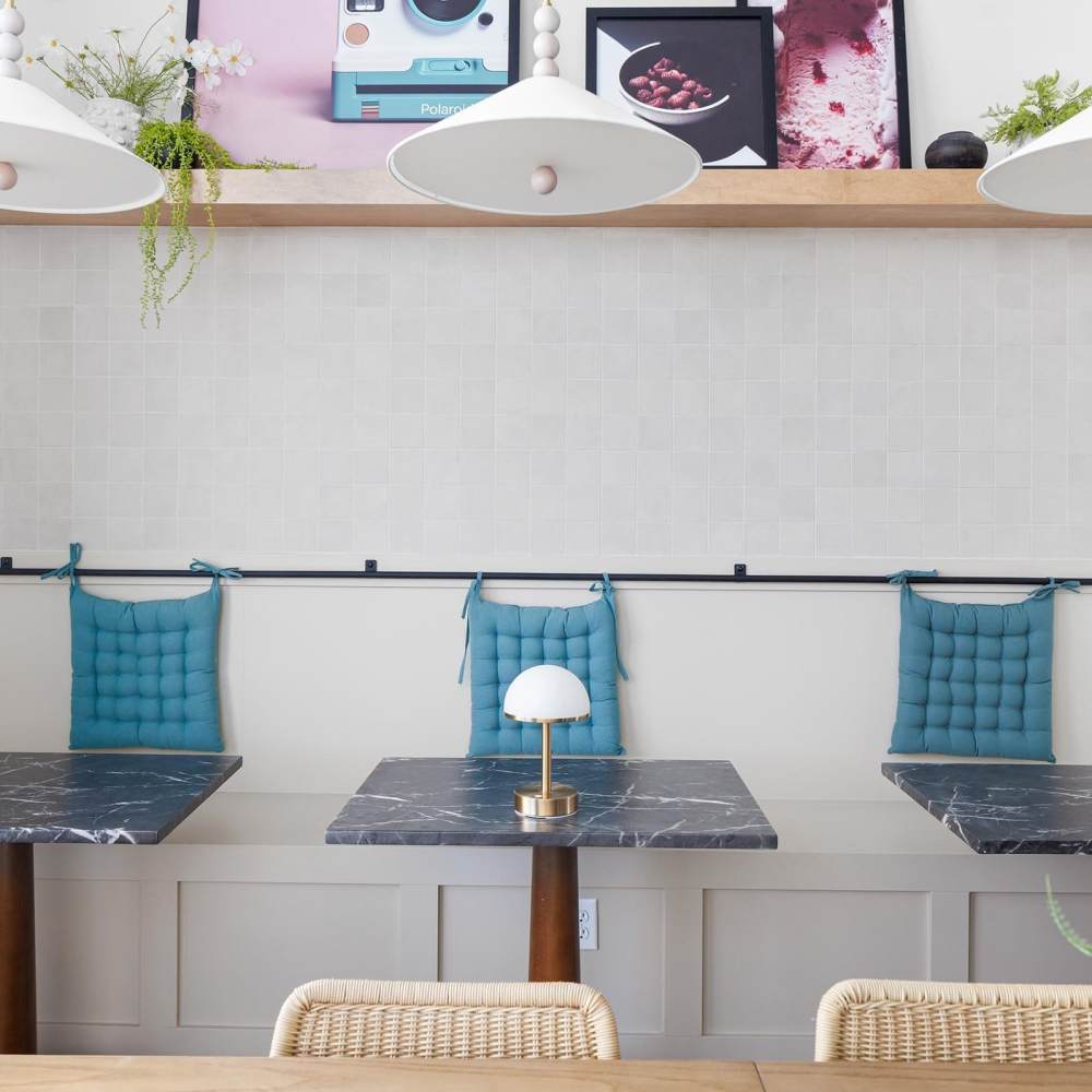 Community common seating area at InterUrban 2.0 in Billings, Montana