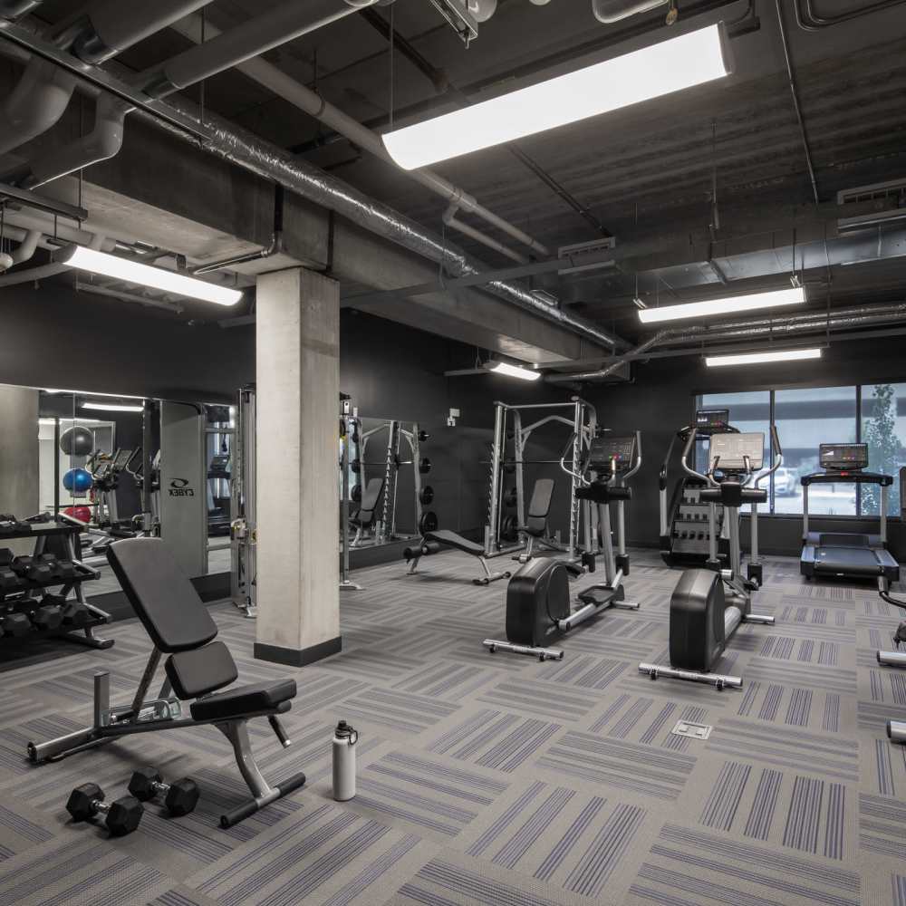 Fitness center at Oaks Pentagon Village in Edina, Minnesota