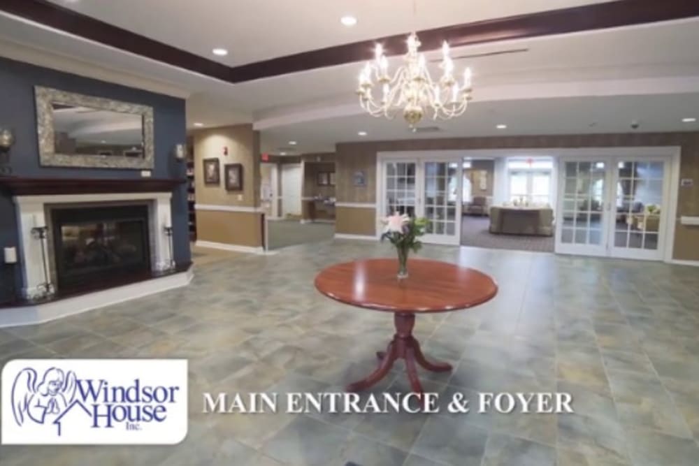 Entrance foyer at Champion Estates Assisted Living in Warren, Ohio