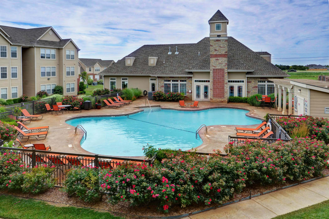 Spacious swimming pool at Colonies at Hillside in Amarillo, Texas