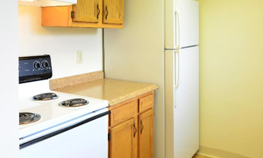 Fully-equipped kitchen at Lafeuille Apartments in Cincinnati, Ohio