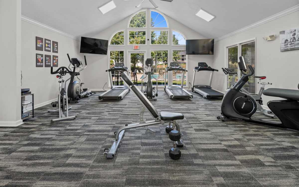Fitness center at Ascent Apartment Homes in Asheville, North Carolina