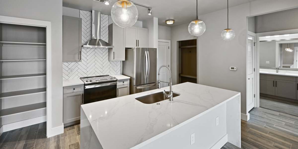 Apartment kitchen at SteelHouse in Orlando, Florida      