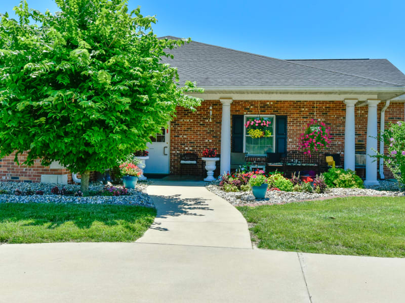 The main building at Garden Place Columbia in Columbia, Illinois. 