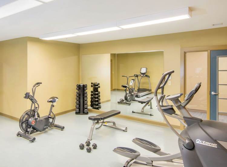 Fitness center with equipment's at Bedford Green Apartments in Bedford, Massachusetts