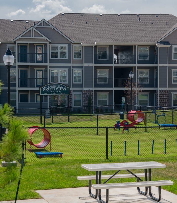 Dog park at Cottages at Crestview in Wichita, Kansas