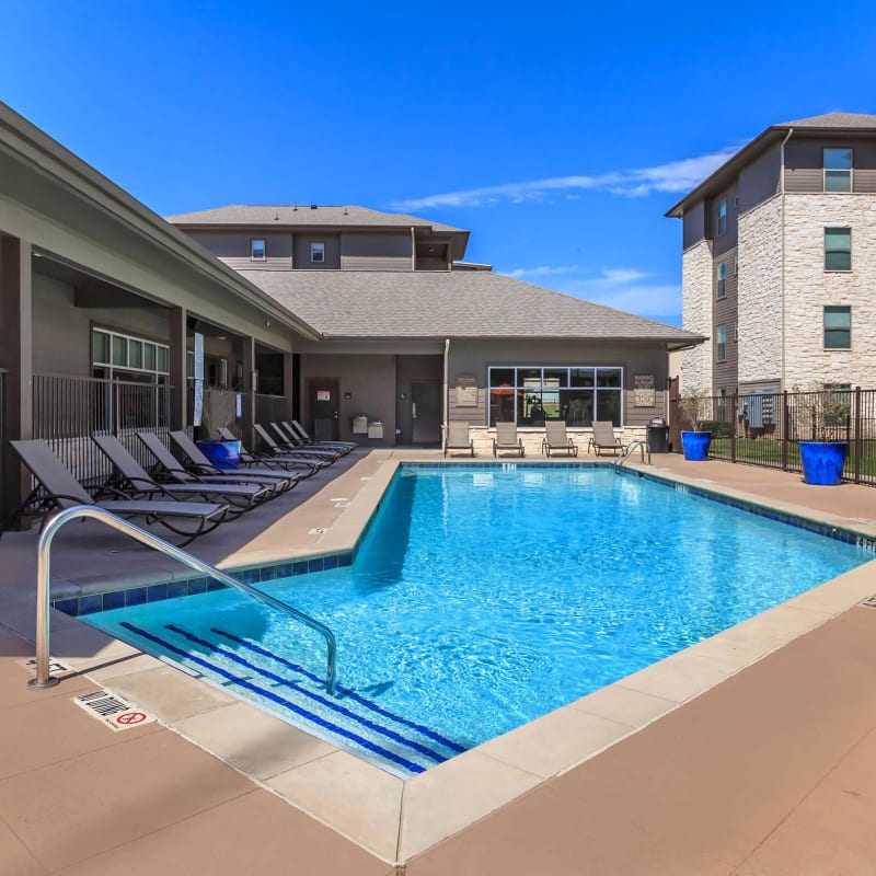 The swimming pool at Lotus Village in Austin, Texas