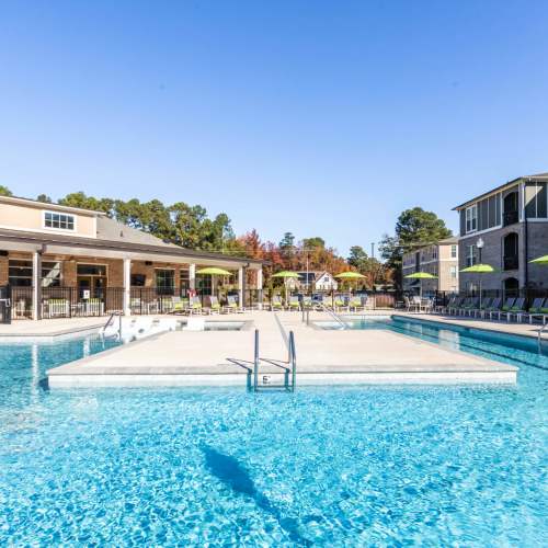 Community swimming pool at Magnolia South in Holly Springs, North Carolina