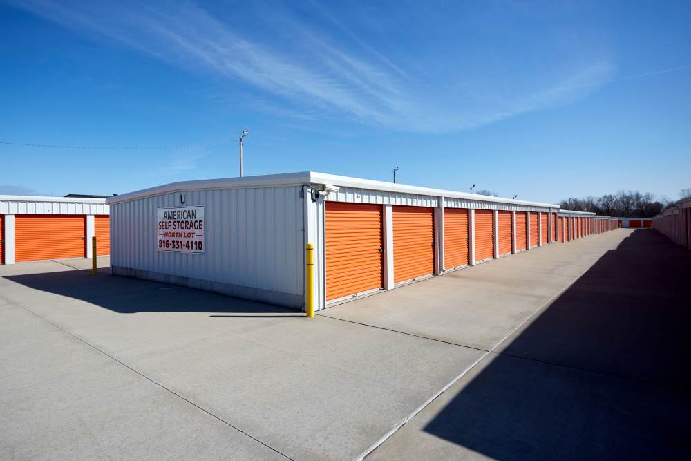 Storage units at American Self Storage in Raymore Missouri