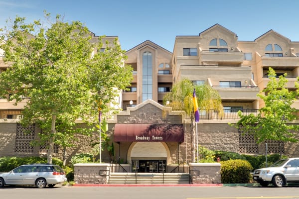 Entrance to Broadway Towers in Concord, California