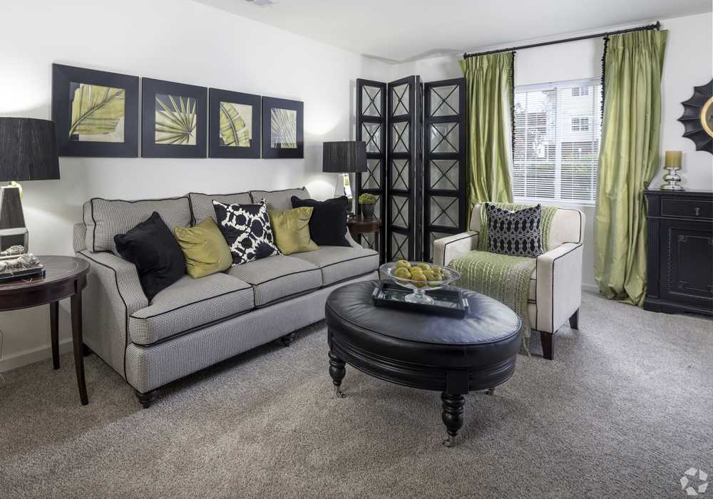 Open concept living area at Cedarcrest Village in Lexington, South Carolina