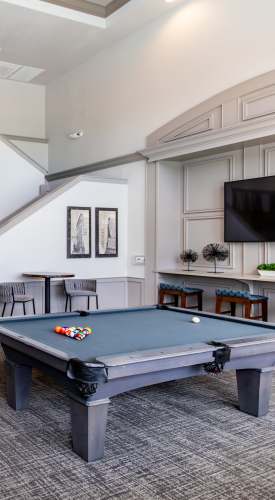 Game room at Panorama at Arvada Ridge in Arvada,Colorado