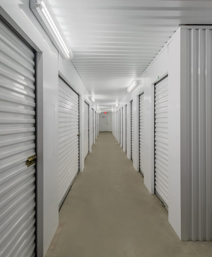 Indoor self storage units at StorQuest Economy Self Storage in Houston, Texas