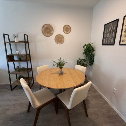 Cozy dining space at Tierra Vida in Tucson, Arizona