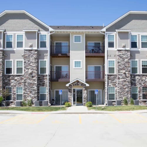 The main entrance to at Providence Pointe in Johnston, Iowa