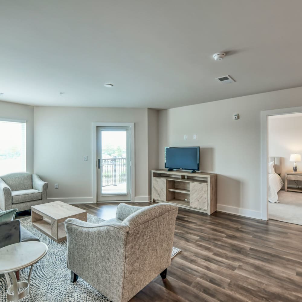 Spacious living area at The Regency, McKees Rocks, Pennsylvania