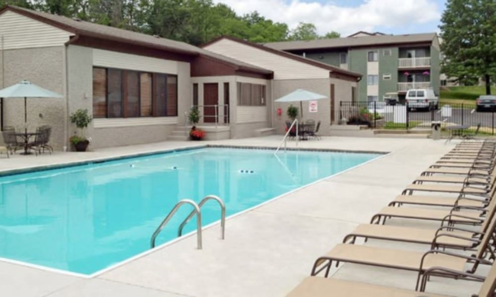 Sparkling pool at Lakeside Landing Apartments in Lakeside Park, Kentucky