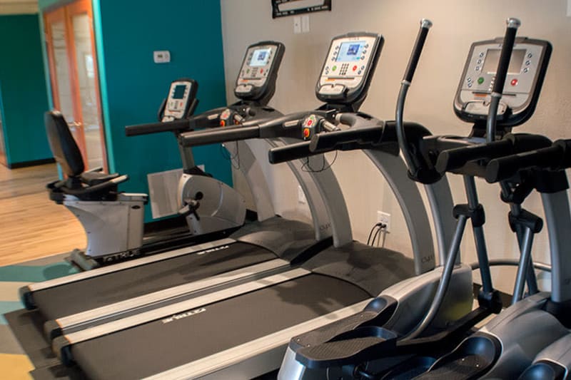 Well-equipped fitness center at The Franklin in Marietta, Georgia