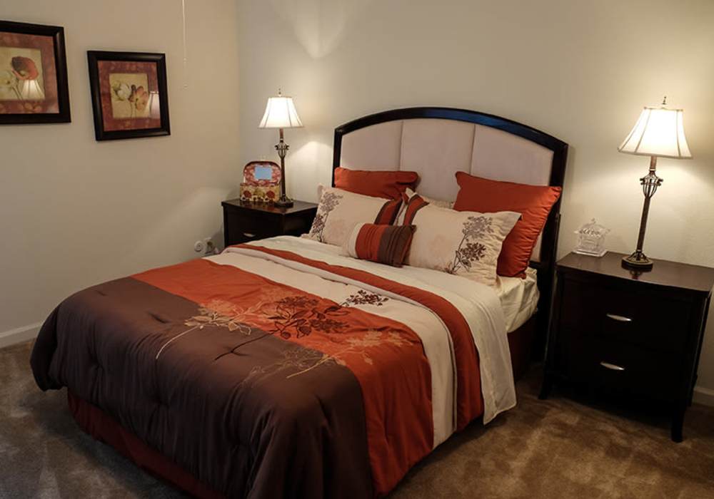 Apartment bedroom at The Hills in San Diego, California