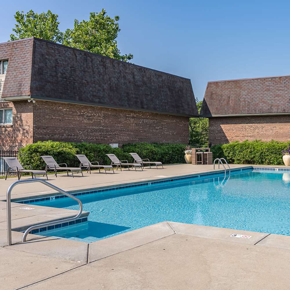 Resort-style swimming pool at Millcroft Apartments & Townhomes in Milford, Ohio
