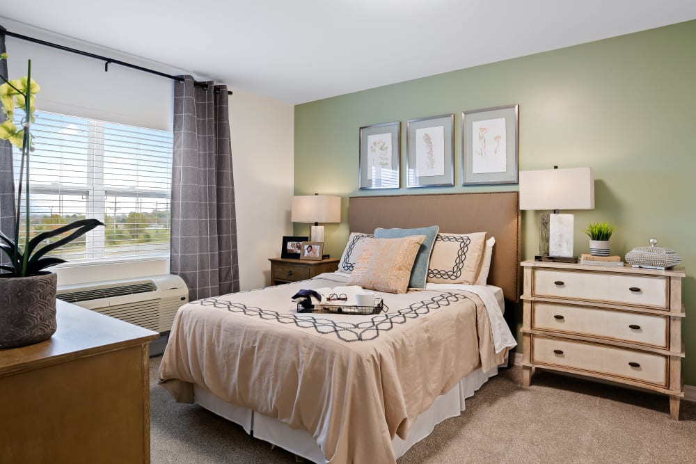 Bedroom in apartment at Anthology of Olathe in Olathe, Kansas