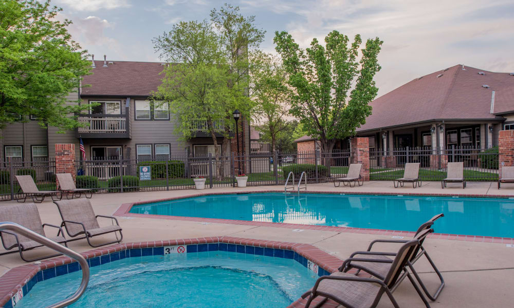 Pool at Huntington Park Apartments in Wichita, Kansas