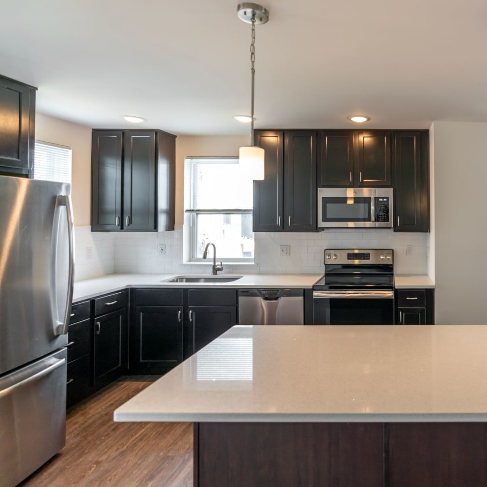 Kitchen with granite countertops at Bright Oaks, Oakdale, Pennsylvania