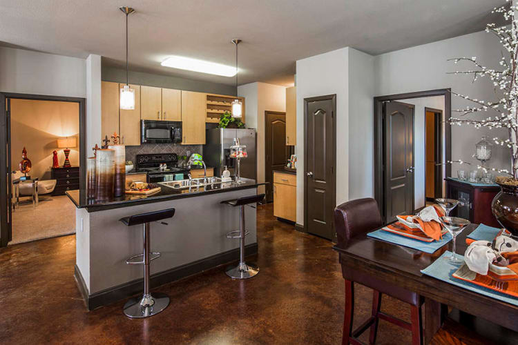 Dining area and modern kitchen at Millennium Towne Center