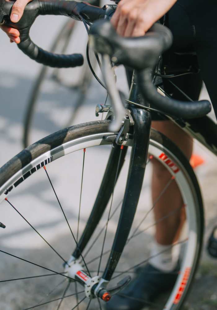 Resident biking near Venable Durham Apartments in Durham, North Carolina