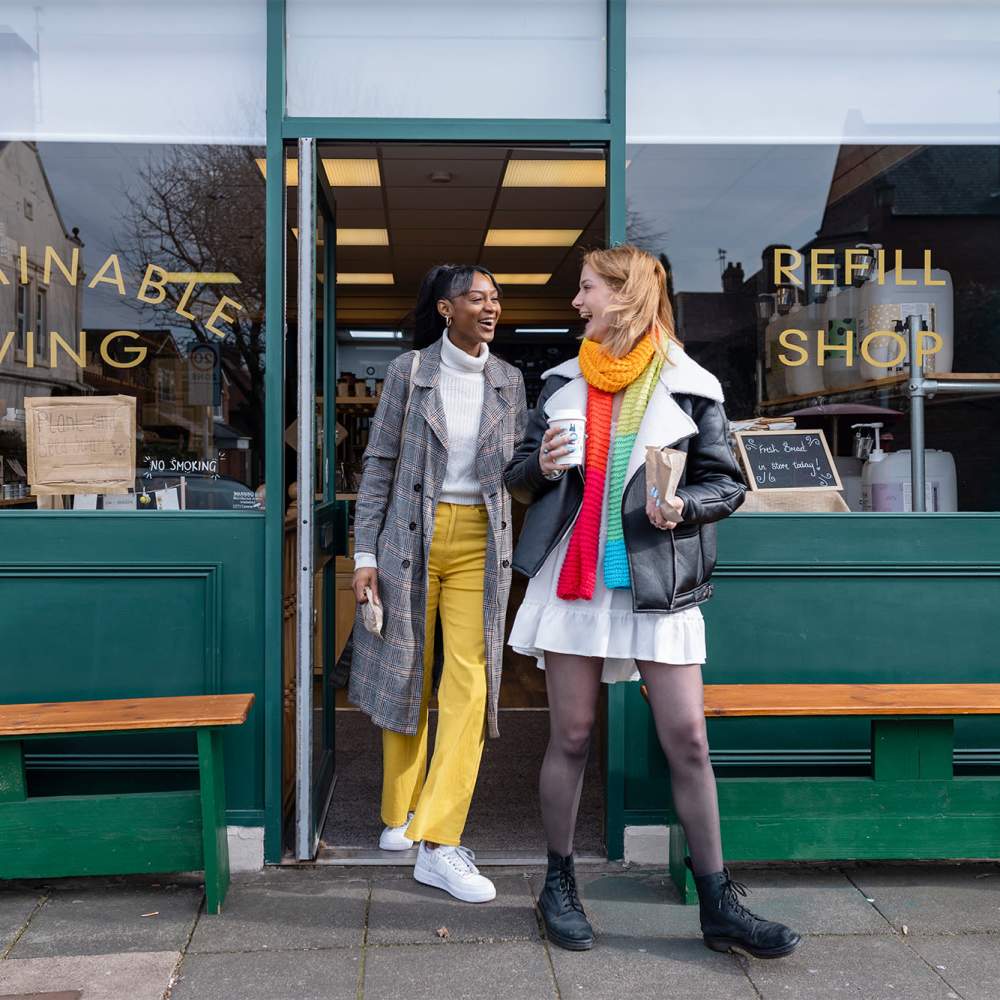 Friends near Mercado Apartments in Perris, California